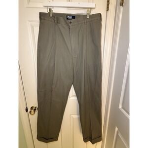 Men's Polo Ralph Lauren Hammond Pleated Trousers size 36x32 , dark tan